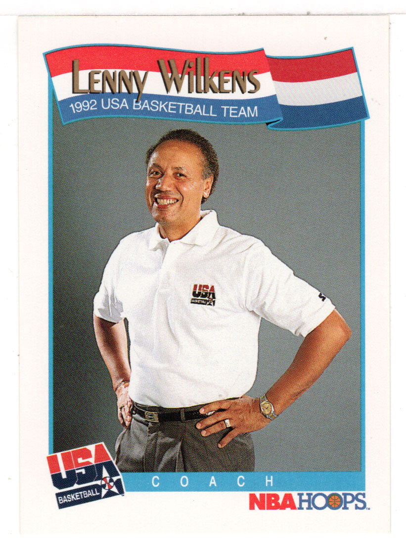 Lenny Wilkens - Team USA Coach (NBA Basketball Card) 1991-92 Hoops # 586 Mint