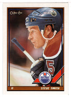 Steve Smith - Edmonton Oilers (NHL Hockey Card) 1991-92 O-Pee-Chee # 21 Mint