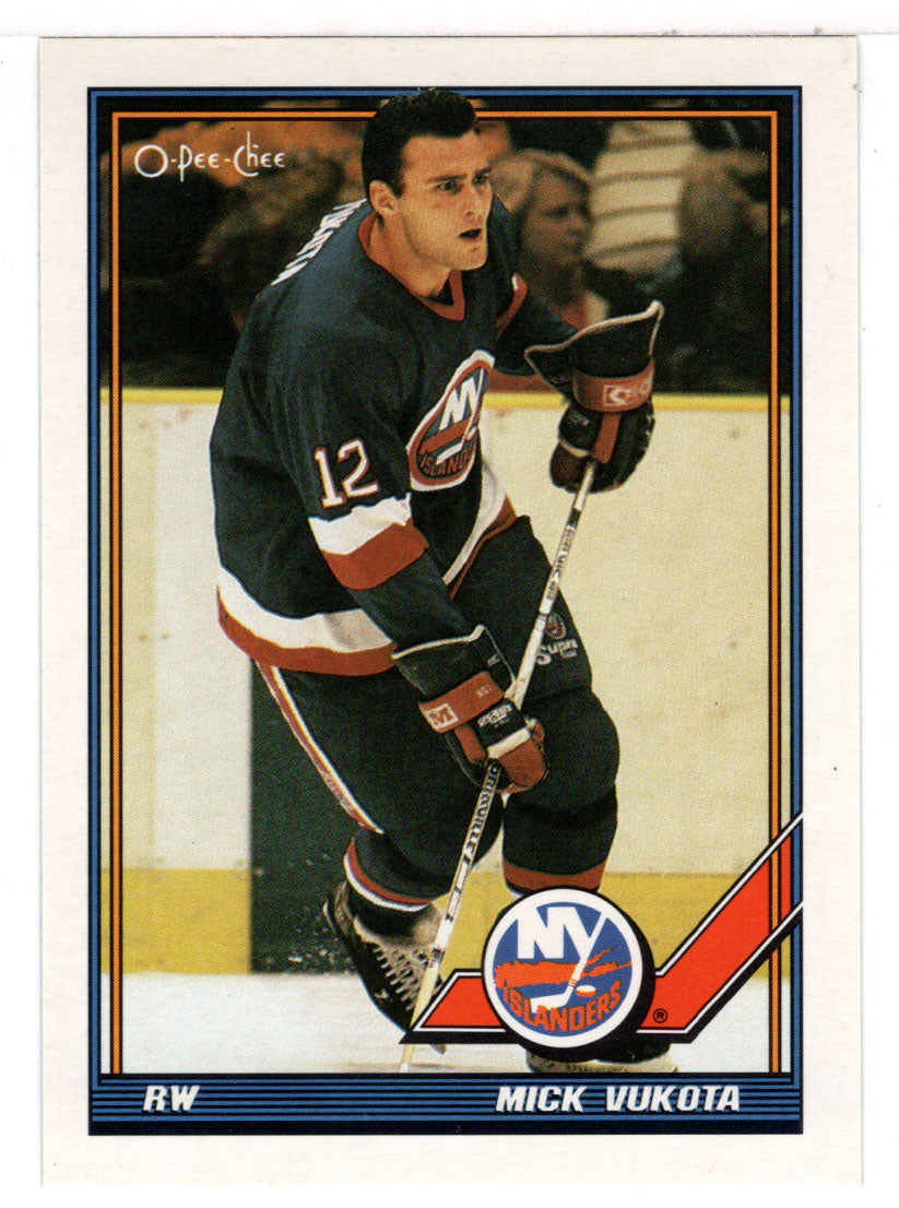Mick Vukota - New York Islanders (NHL Hockey Card) 1991-92 O-Pee-Chee # 25 Mint