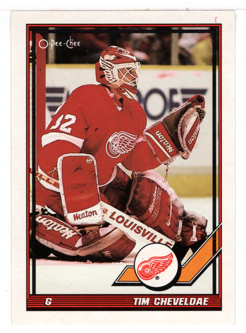 Tim Cheveldae - Detroit Red Wings (NHL Hockey Card) 1991-92 O-Pee-Chee # 35 Mint