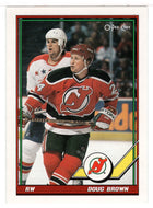 Doug Brown - New Jersey Devils (NHL Hockey Card) 1991-92 O-Pee-Chee # 42 Mint