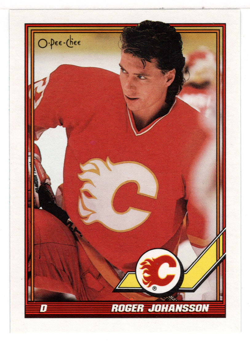 Roger Johansson - Calgary Flames (NHL Hockey Card) 1991-92 O-Pee-Chee # 53 Mint