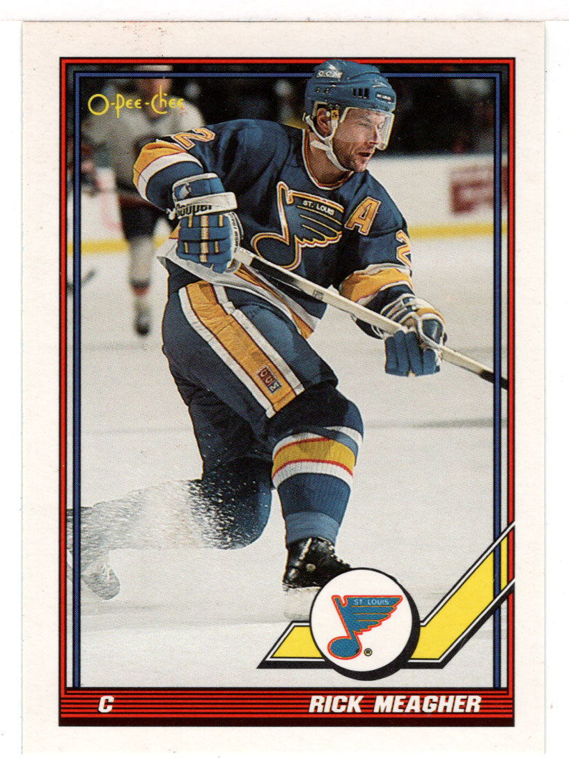 Rick Meagher - St. Louis Blues (NHL Hockey Card) 1991-92 O-Pee-Chee # 58 Mint
