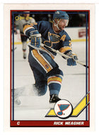 Rick Meagher - St. Louis Blues (NHL Hockey Card) 1991-92 O-Pee-Chee # 58 Mint