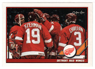 Detroit Red Wings Team Card (NHL Hockey Card) 1991-92 O-Pee-Chee # 60 Mint