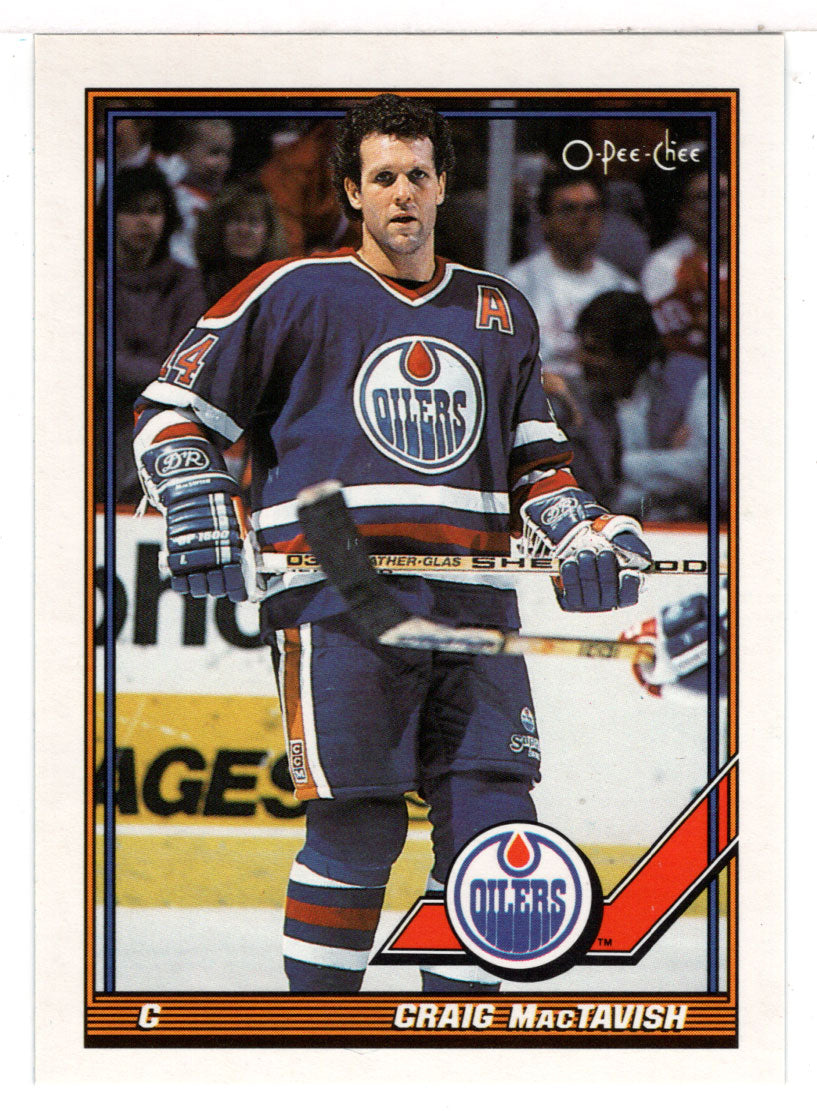 Craig MacTavish - Edmonton Oilers (NHL Hockey Card) 1991-92 O-Pee-Chee # 63 Mint