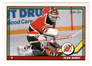 Sean Burke - New Jersey Devils (NHL Hockey Card) 1991-92 O-Pee-Chee # 67 Mint