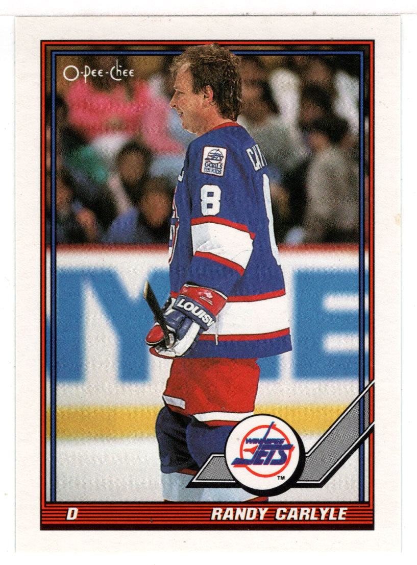 Randy Carlyle - Winnipeg Jets (NHL Hockey Card) 1991-92 O-Pee-Chee # 72 Mint