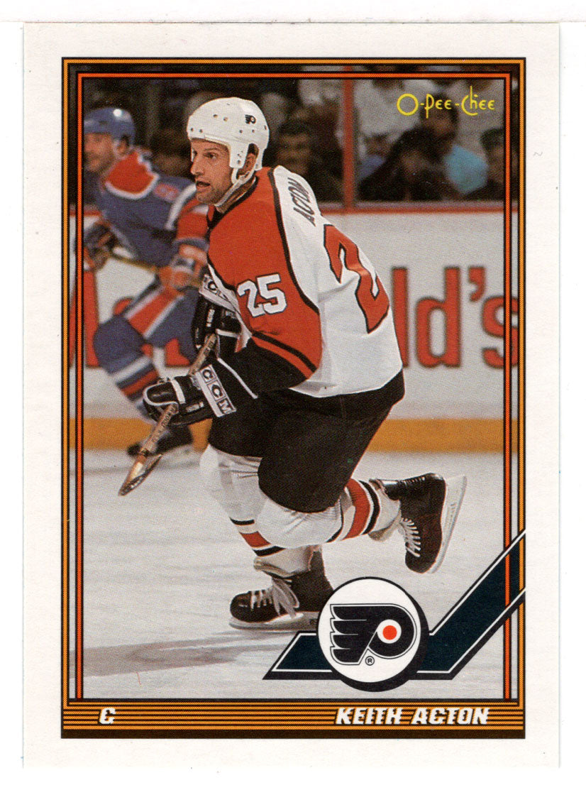 Keith Acton - Philadelphia Flyers (NHL Hockey Card) 1991-92 O-Pee-Chee # 77 Mint