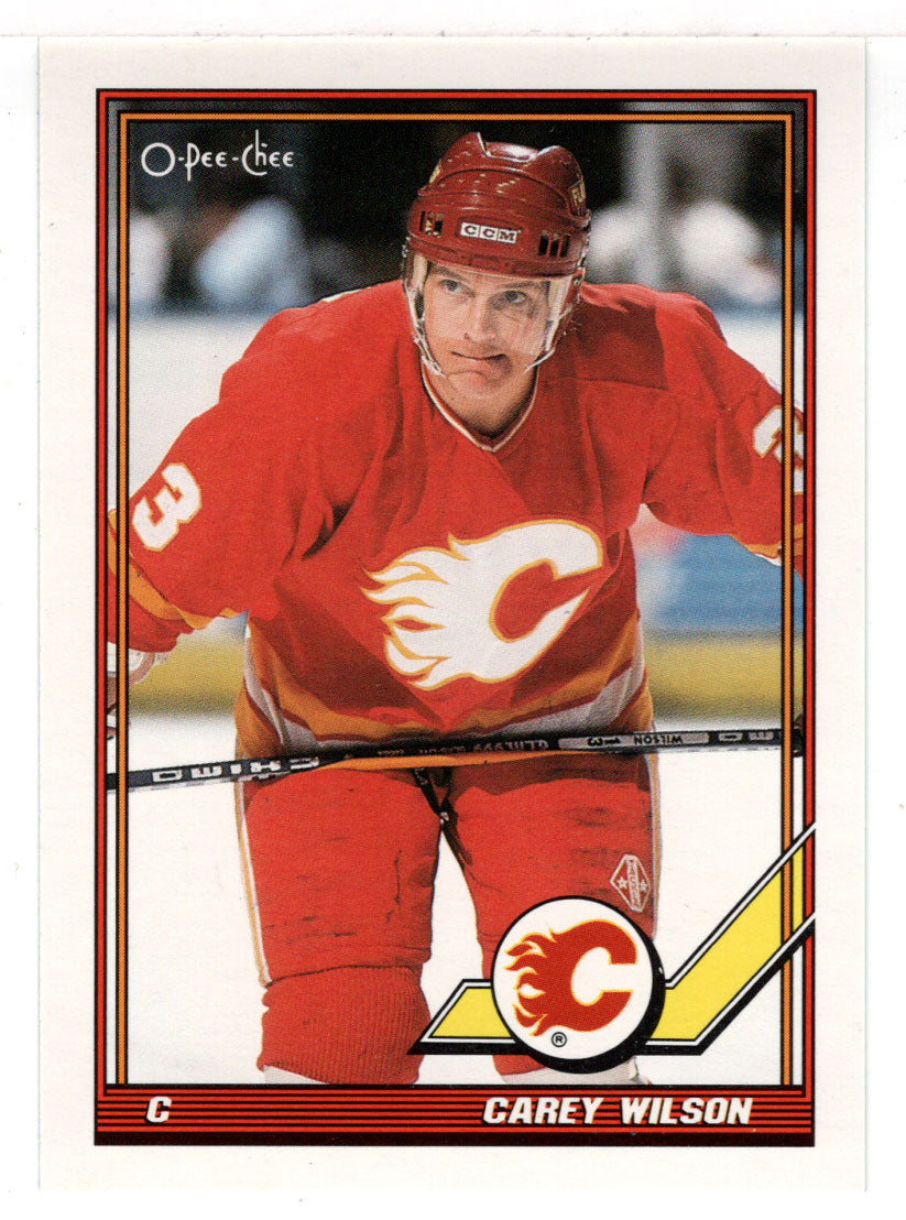 Carey Wilson - Calgary Flames (NHL Hockey Card) 1991-92 O-Pee-Chee # 85 Mint