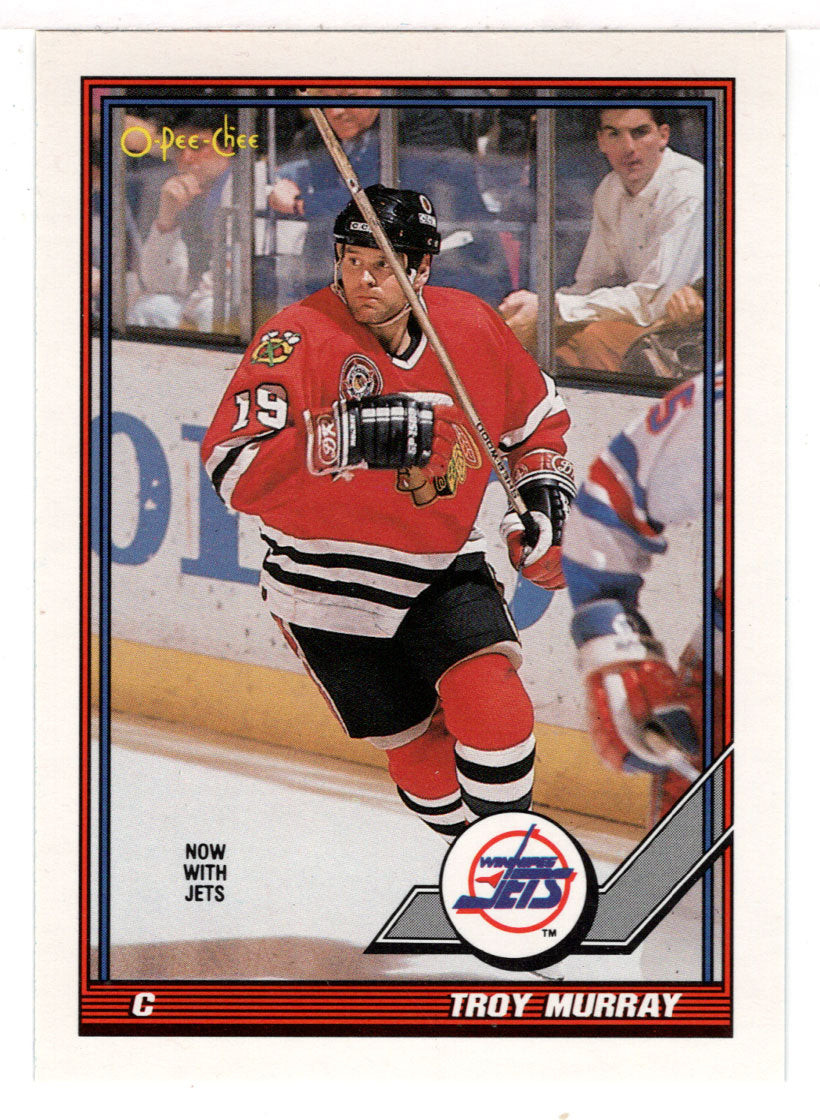 Troy Murray - Winnipeg Jets (NHL Hockey Card) 1991-92 O-Pee-Chee # 87 Mint