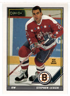 Stephen Leach - Boston Bruins (NHL Hockey Card) 1991-92 O-Pee-Chee # 100 Mint