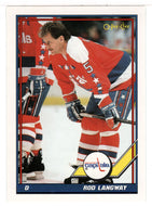 Rod Langway - Washington Capitals (NHL Hockey Card) 1991-92 O-Pee-Chee # 105 Mint