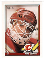 Mike Vernon - Calgary Flames (NHL Hockey Card) 1991-92 O-Pee-Chee # 107 Mint