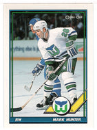 Mark Hunter - Hartford Whalers (NHL Hockey Card) 1991-92 O-Pee-Chee # 109 Mint
