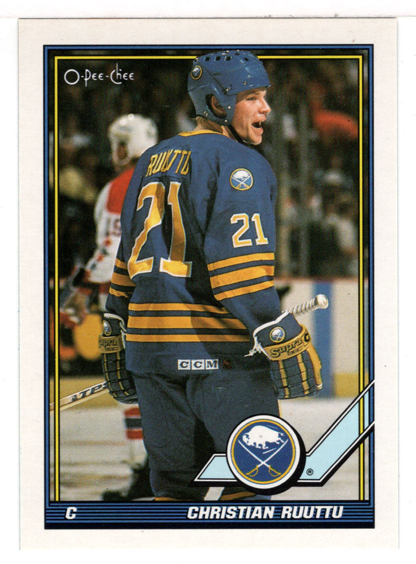 Christian Ruuttu - Buffalo Sabres (NHL Hockey Card) 1991-92 O-Pee-Chee # 115 Mint