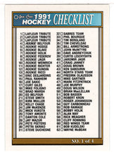 Load image into Gallery viewer, Checklist # 1 (NHL Hockey Card) 1991-92 O-Pee-Chee # 132 Mint
