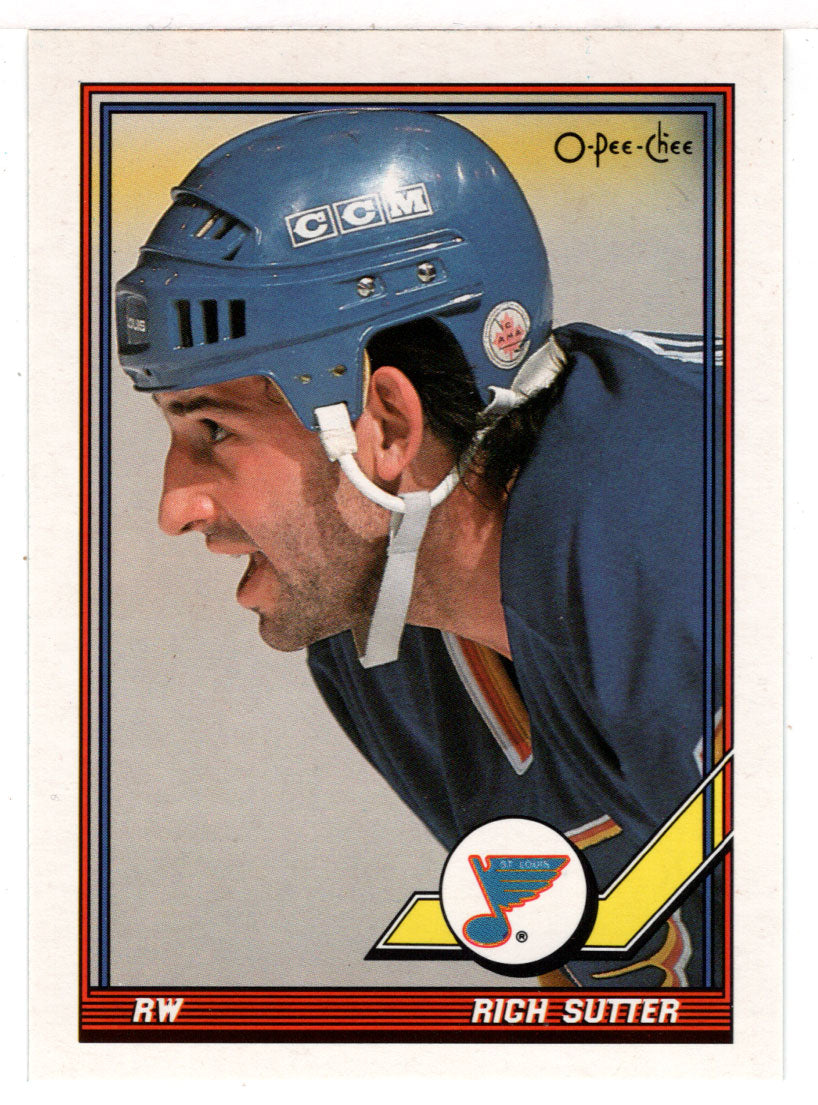 Rich Sutter - St. Louis Blues (NHL Hockey Card) 1991-92 O-Pee-Chee # 143 Mint