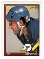 Rich Sutter - St. Louis Blues (NHL Hockey Card) 1991-92 O-Pee-Chee # 143 Mint