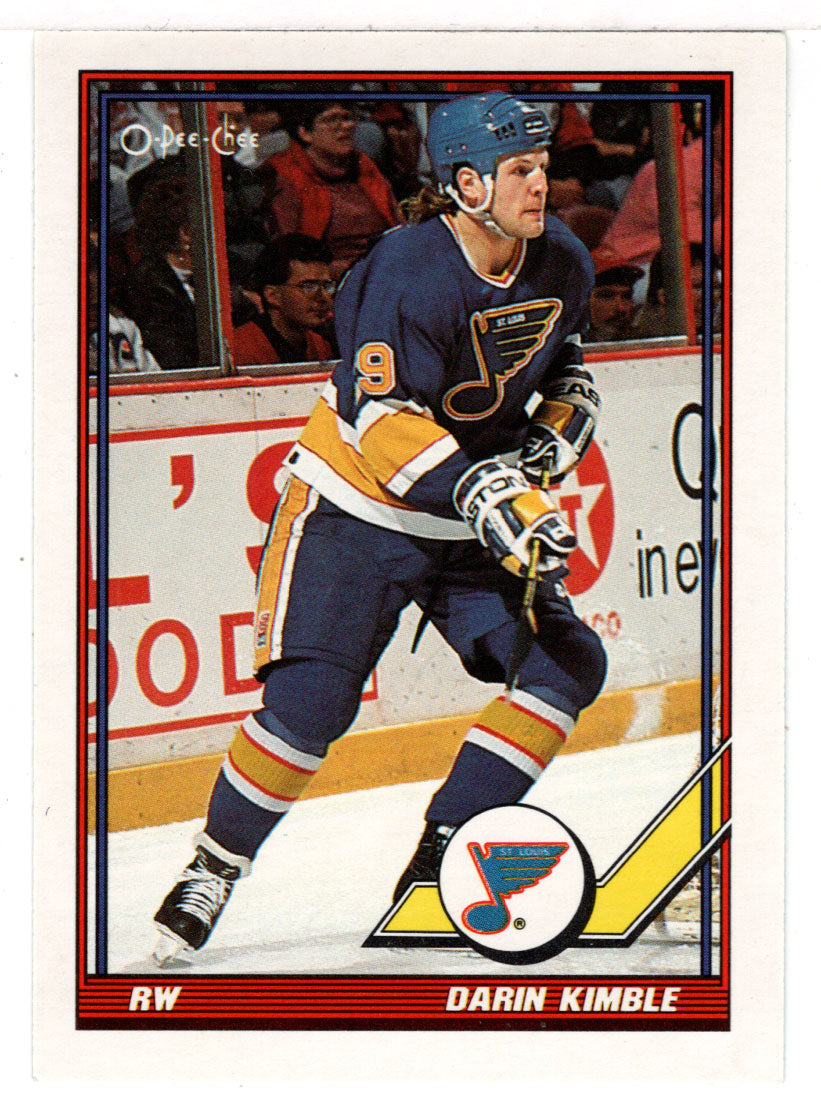 Darin Kimble - St. Louis Blues (NHL Hockey Card) 1991-92 O-Pee-Chee # 156 Mint