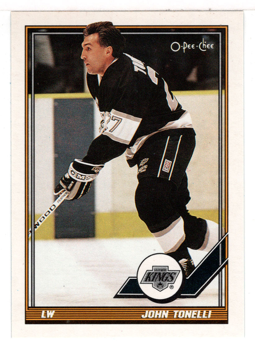 John Tonelli - Los Angeles Kings (NHL Hockey Card) 1991-92 O-Pee-Chee # 161 Mint