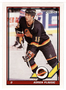 Adrien Plavsic - Vancouver Canucks (NHL Hockey Card) 1991-92 O-Pee-Chee # 162 Mint