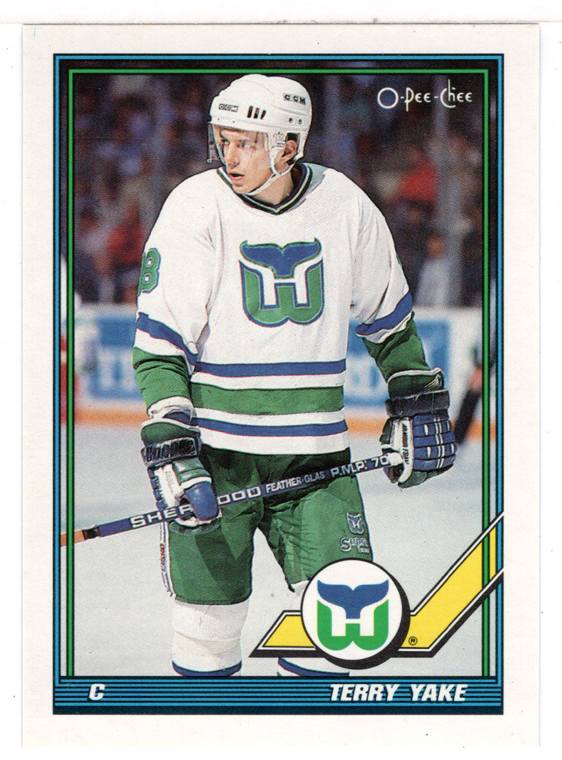 Terry Yake - Hartford Whalers (NHL Hockey Card) 1991-92 O-Pee-Chee # 169 Mint