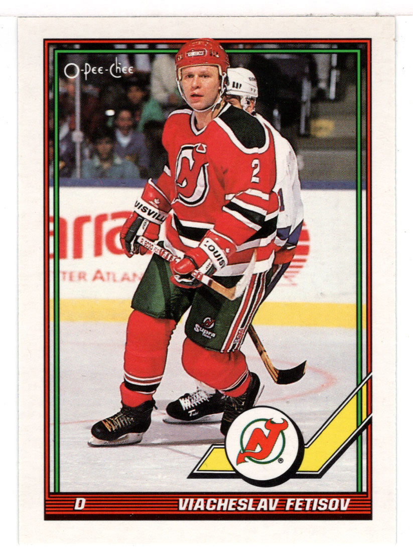 Viacheslav Fetisov - New Jersey Devils (NHL Hockey Card) 1991-92 O-Pee-Chee # 175 Mint