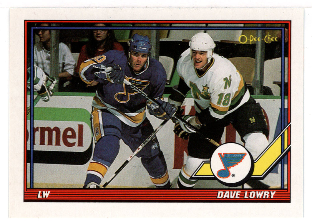Dave Lowry - St. Louis Blues (NHL Hockey Card) 1991-92 O-Pee-Chee # 180 Mint