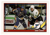 Dave Lowry - St. Louis Blues (NHL Hockey Card) 1991-92 O-Pee-Chee # 180 Mint