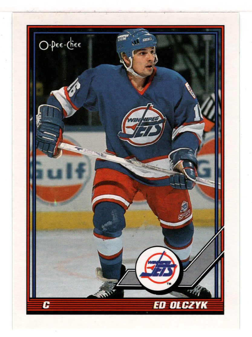 Ed Olczyk - Winnipeg Jets (NHL Hockey Card) 1991-92 O-Pee-Chee # 182 Mint