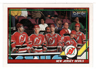 New Jersey Devils Team Card (NHL Hockey Card) 1991-92 O-Pee-Chee # 191 Mint
