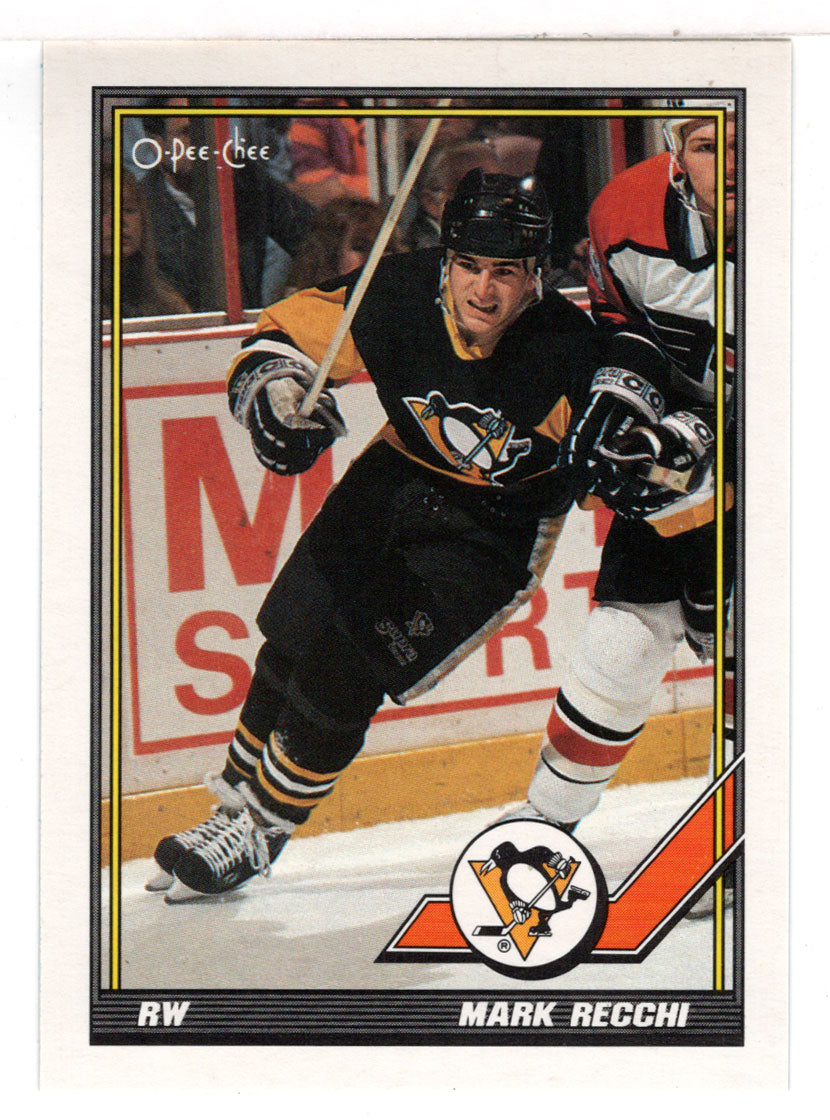 Mark Recchi - Pittsburgh Penguins (NHL Hockey Card) 1991-92 O-Pee-Chee # 196 Mint