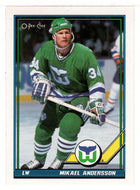 Mikael Andersson - Hartford Whalers (NHL Hockey Card) 1991-92 O-Pee-Chee # 197 Mint