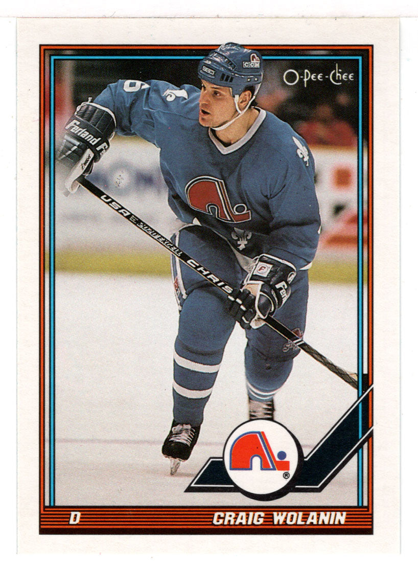 Craig Wolanin - Quebec Nordiques (NHL Hockey Card) 1991-92 O-Pee-Chee # 199 Mint