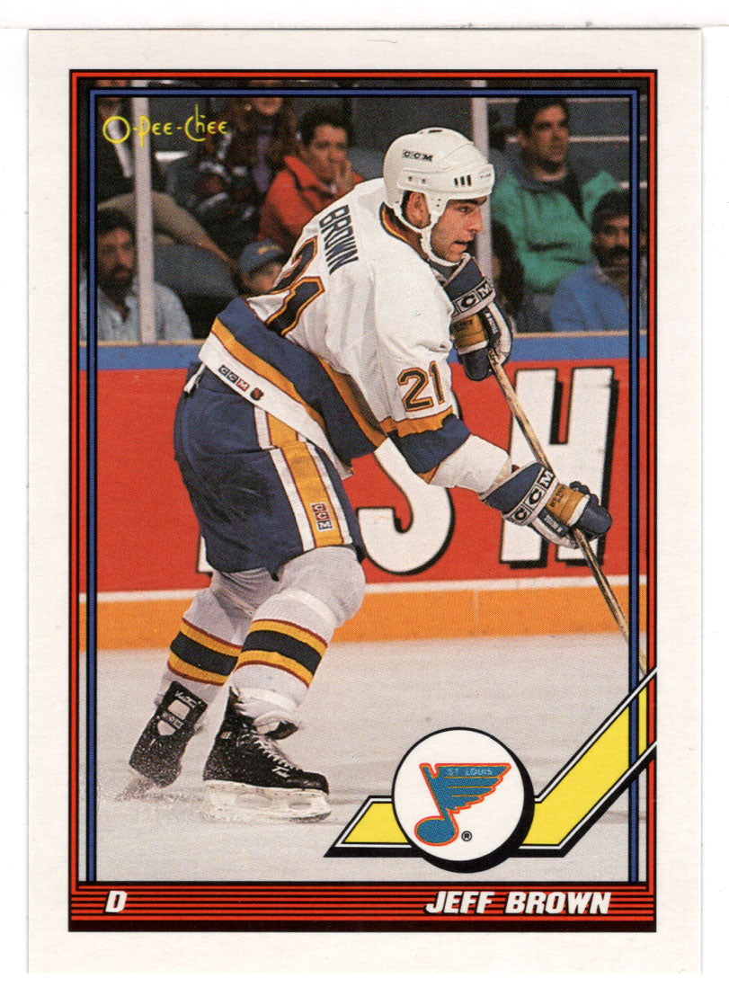 Jeff Brown - St. Louis Blues (NHL Hockey Card) 1991-92 O-Pee-Chee # 222 Mint