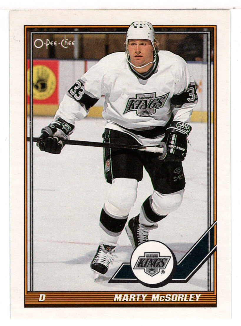 Marty McSorley - Los Angeles Kings (NHL Hockey Card) 1991-92 O-Pee-Chee # 225 Mint
