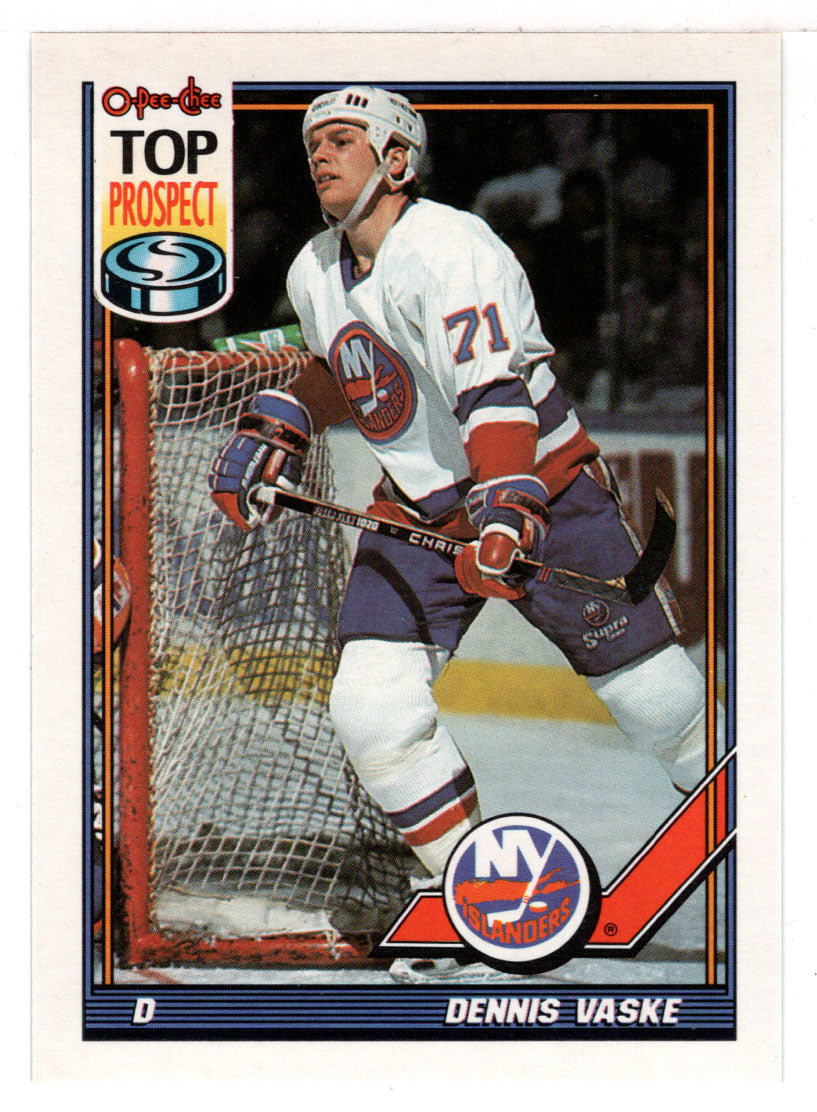Dennis Vaske - New York Islanders - Top Prospect (NHL Hockey Card) 1991-92 O-Pee-Chee # 230 Mint