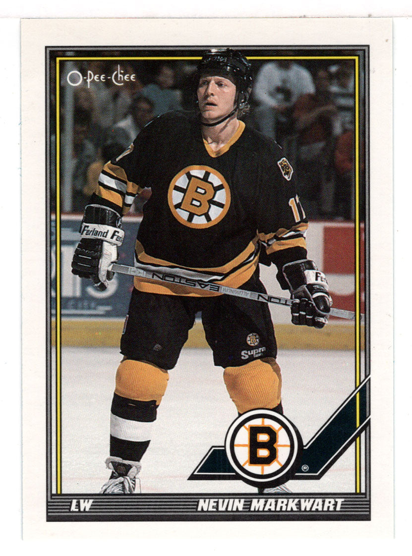 Nevin Markwart - Boston Bruins (NHL Hockey Card) 1991-92 O-Pee-Chee # 238 Mint