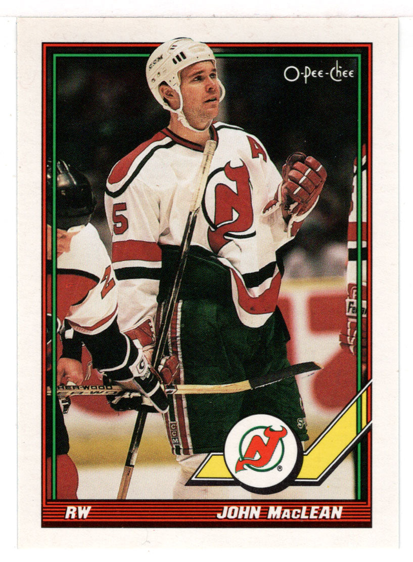 John MacLean - New Jersey Devils (NHL Hockey Card) 1991-92 O-Pee-Chee # 239 Mint