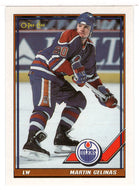 Martin Gelinas - Edmonton Oilers (NHL Hockey Card) 1991-92 O-Pee-Chee # 244 Mint