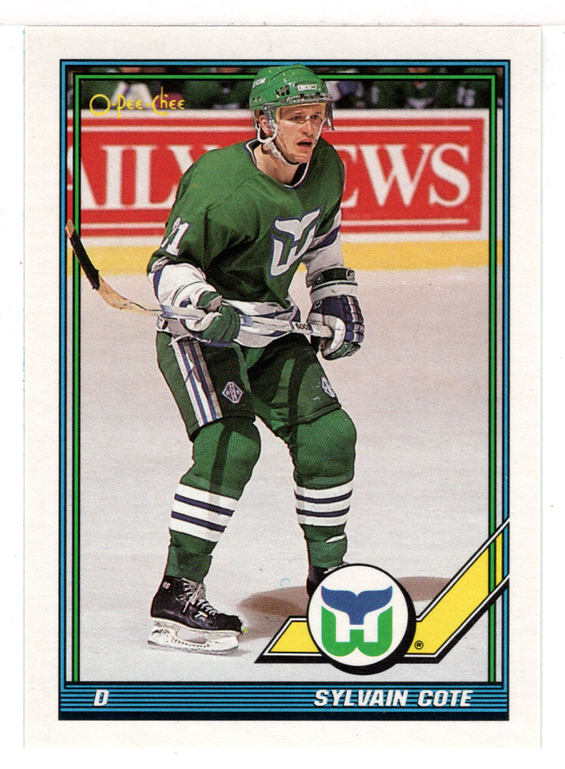 Sylvain Cote - Hartford Whalers (NHL Hockey Card) 1991-92 O-Pee-Chee # 249 Mint