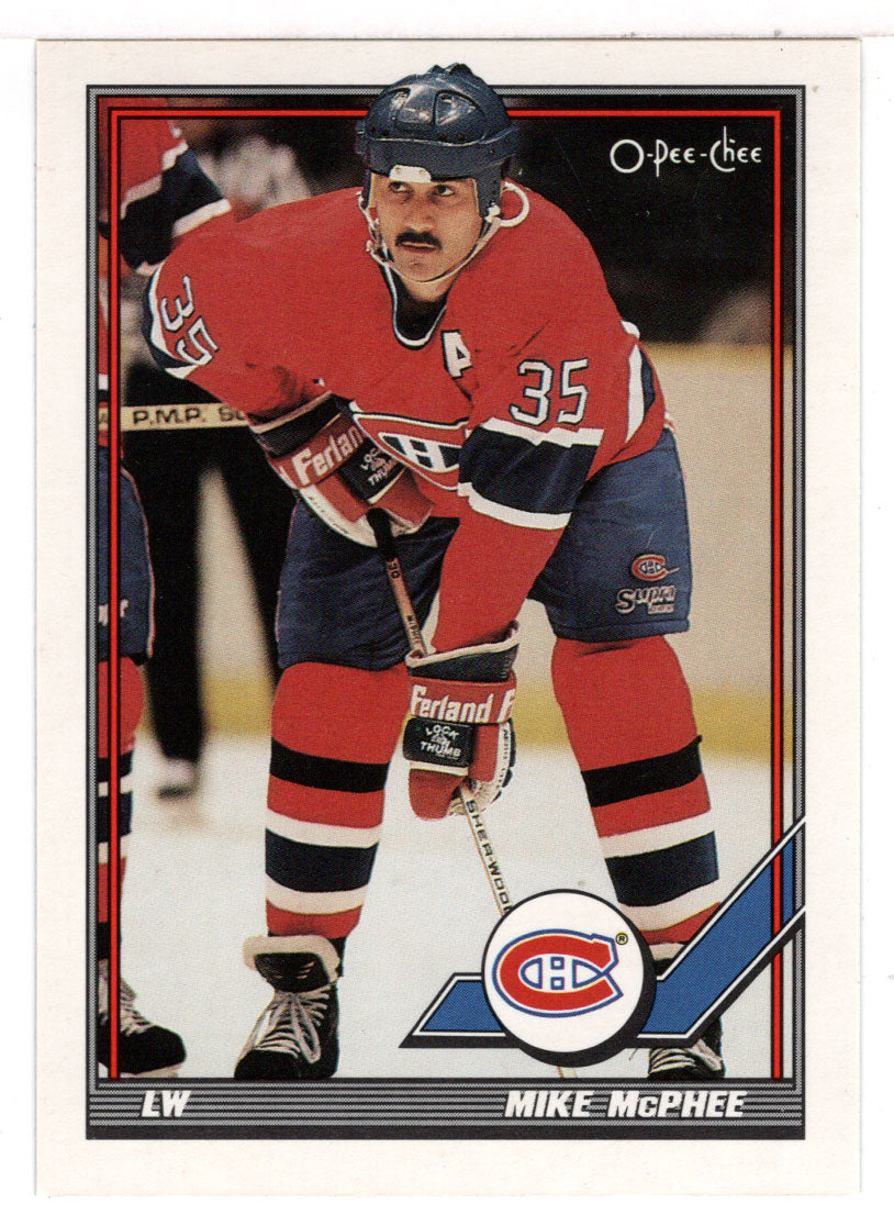 Mike McPhee - Montreal Canadiens (NHL Hockey Card) 1991-92 O-Pee-Chee # 252 Mint