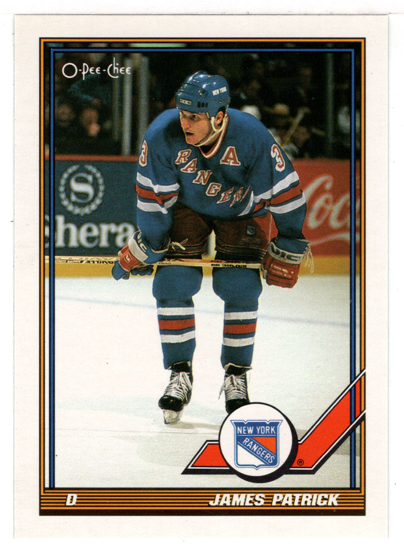 James Patrick - New York Rangers (NHL Hockey Card) 1991-92 O-Pee-Chee # 253 Mint