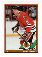 Trent Yawney - Chicago Blackhawks (NHL Hockey Card) 1991-92 O-Pee-Chee # 255 Mint