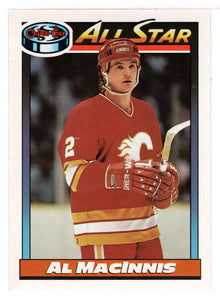 Al MacInnis - Calgary Flames - All-Star Team (NHL Hockey Card) 1991-92 O-Pee-Chee # 262 Mint