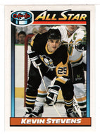Kevin Stevens - Pittsburgh Penguins (NHL Hockey Card) 1991-92 O-Pee-Chee # 267 Mint