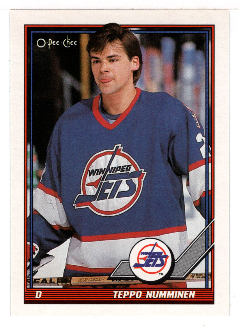 Teppo Numminen - Winnipeg Jets (NHL Hockey Card) 1991-92 O-Pee-Chee # 274 Mint