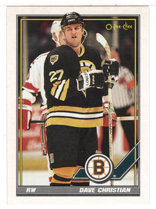 Dave Christian - Boston Bruins (NHL Hockey Card) 1991-92 O-Pee-Chee # 276 Mint