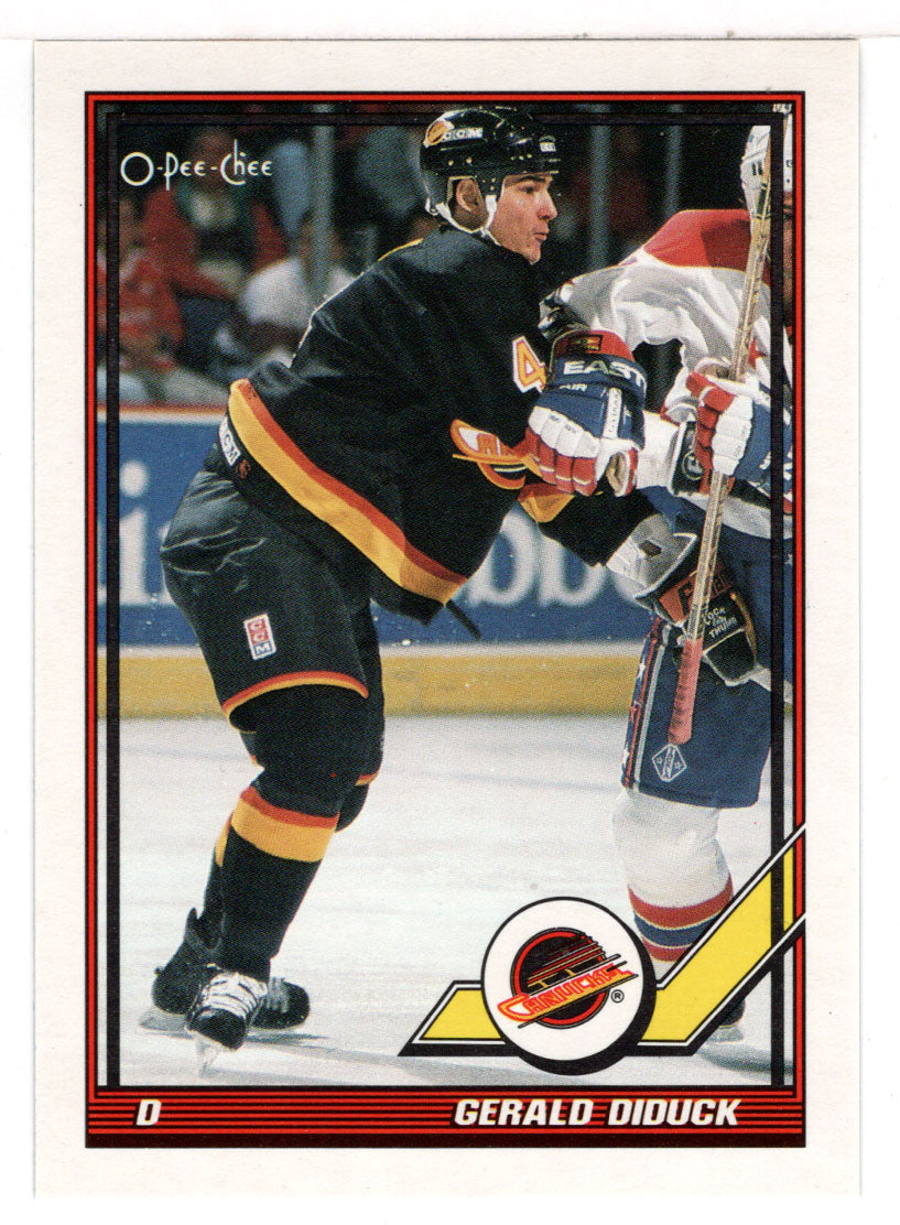 Gerald Diduck - Vancouver Canucks (NHL Hockey Card) 1991-92 O-Pee-Chee # 280 Mint